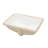 19.7"X14" White Ceramic Rectangular Undermount Bathroom Sink With Overflow