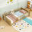 Twin Wood Floor Bed With Slats-353881097