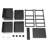 4-Tiermodern Black Rectangle File Storage Drawer Carts Carbon Steel File Storage Organizer On Wheels