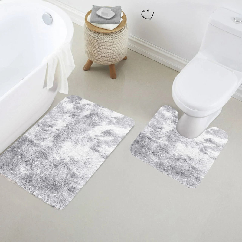 Polypropylene Plastic Non-Slip Bath Mat, Cream