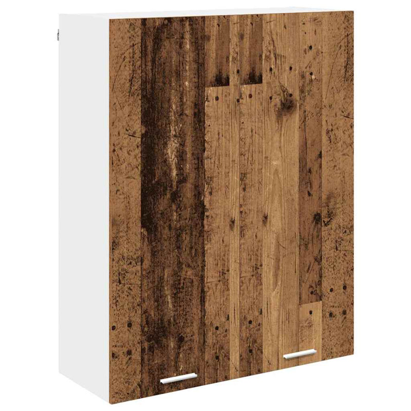 Vidaxl Hanging Cabinet Riga White 60 X 31 X 100 Cm Engineered Wood, 100cm H x 80cm W x 31cm D, Old Wood