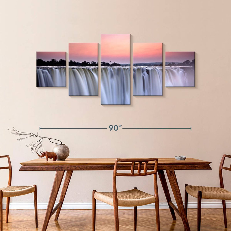 Sunset At Victoria Falls, 42" H x 92" W