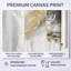«Gold and White Collusion Abstract», art mural abstrait, impression sur toile moderne-133319163-83330127-114918485
