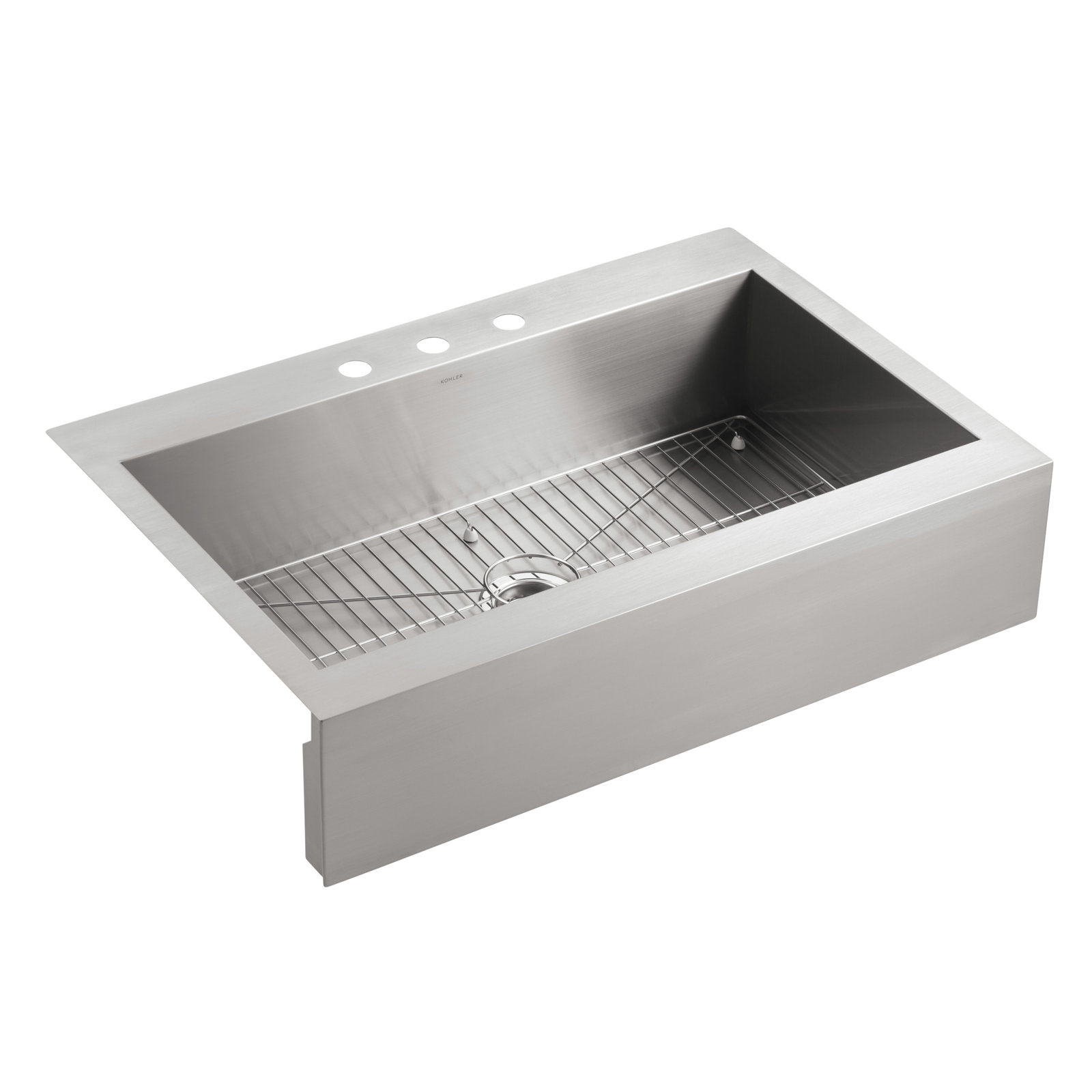 Vault 36" Top-Mount Single-Bowl Kitchen Sink, 3 Holes
