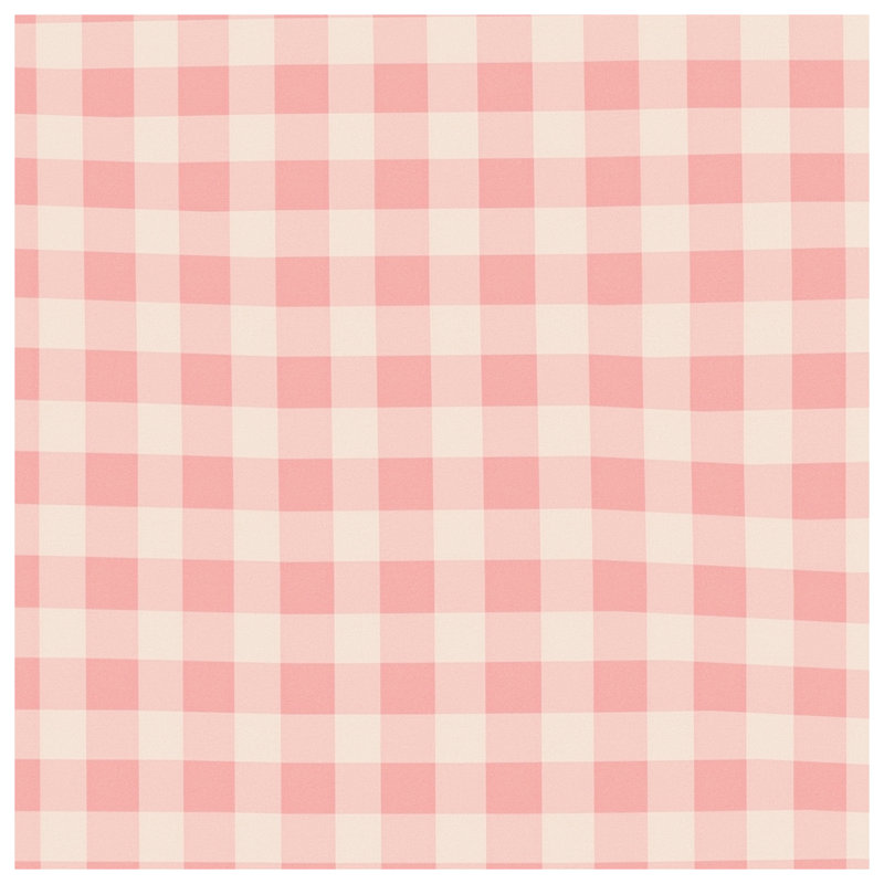 Couvertures à carreaux vichy rose et beige, L 60 po x H 80 po