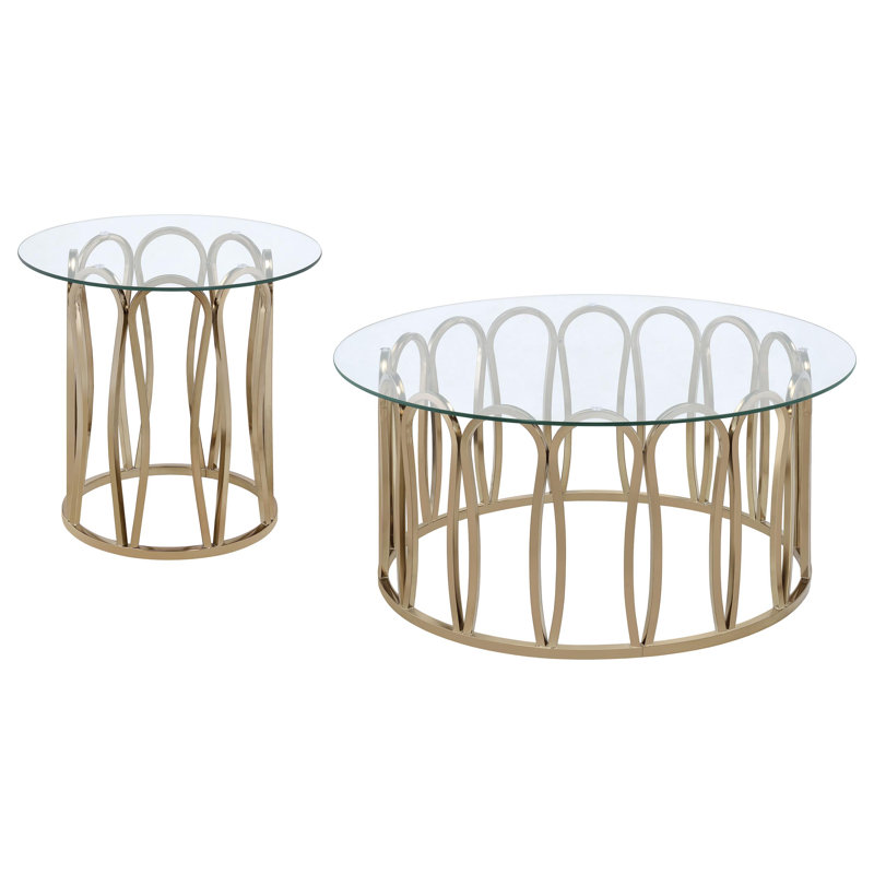 Ensemble de 2 tables basses et tables de bout chocolat et chocolat