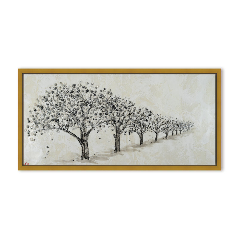 Nature Inspired "Echoes of the Forest" Canvas Wall Art By Karen Biery, 8" H x 16" W, Framed Canvas, White