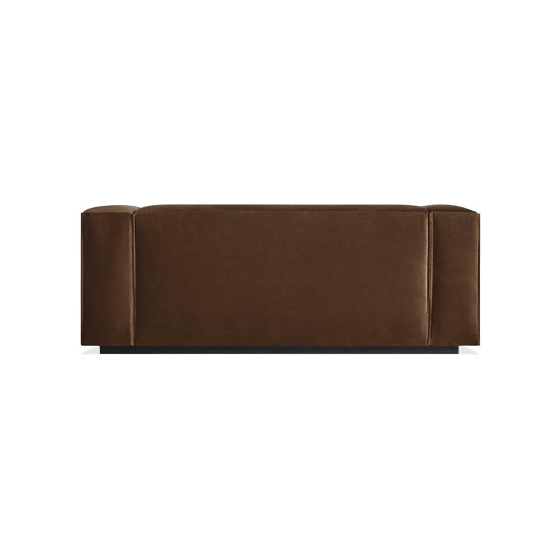 Cleon Sofa, Coffee Velvet Polyester Blend