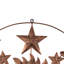 Décoration murale en métal intérieur extérieur soleil et lune bronze avec étoiles