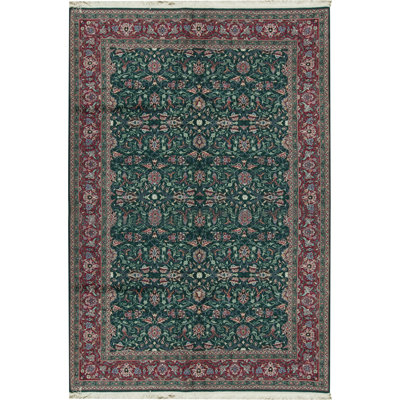 Jahan Wool Oriental Area Rug in Green