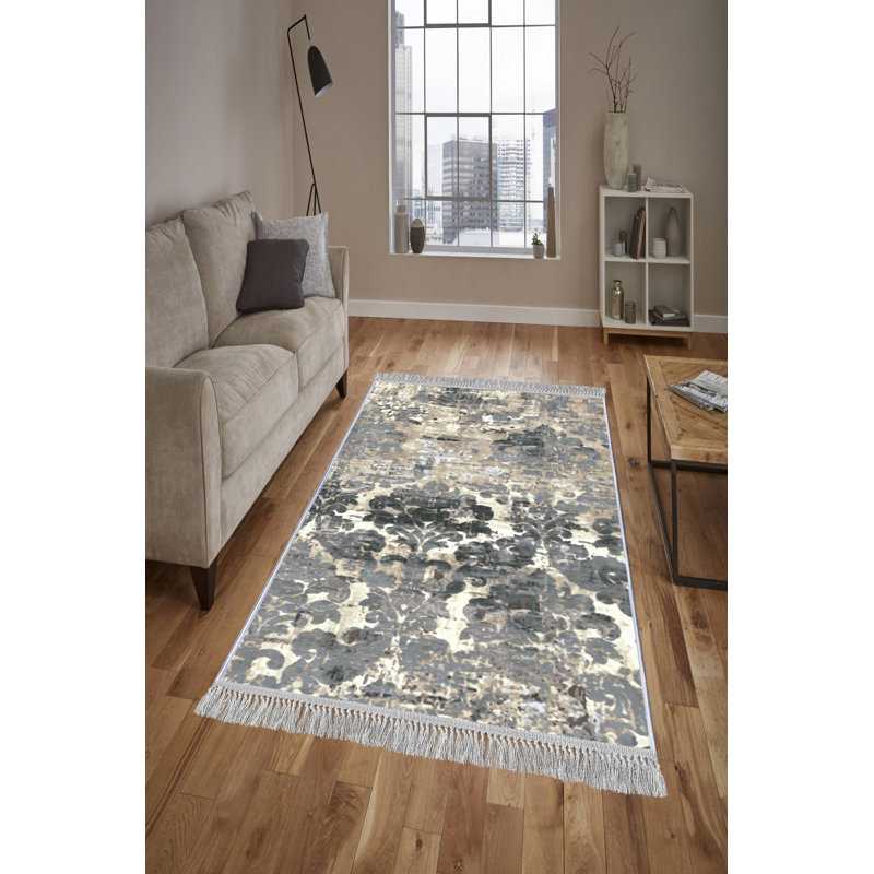 Luxury Hall Carpet - 100% Velvet Fabric, 3.3 x 9.8 ft | 100% Cotton Sole, Pile Height: 0.4 in, Total Height: 0.5 in | Antibacterial, Non-Slip, Machine Washable, 3D Digital Printing | Elegant Design for Home Décor