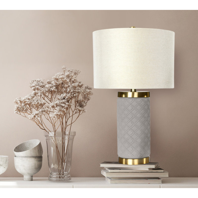 Mettler Table Lamp, Gray/Gold