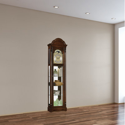 200.7cm Solid + Manufactured Wood Grandfather Clock with Adjustable Chime Volume