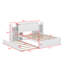 Lit plateforme double avec lit gigogne et tablettes coulissantes-114350012