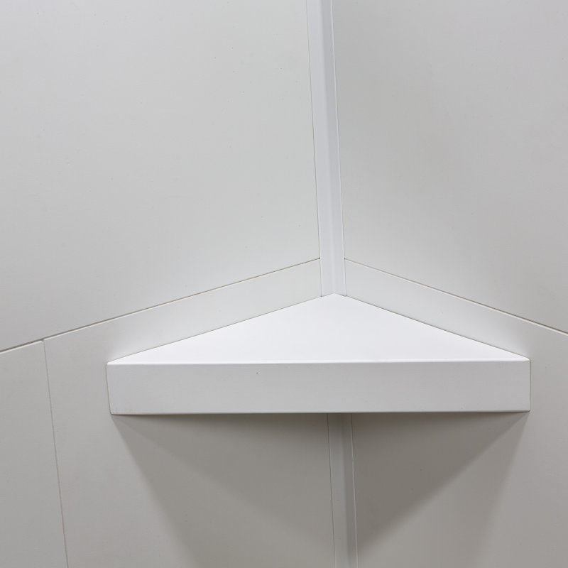 Tablette de coin de douche imperméable en vinyle Palisade, Perle cendrée