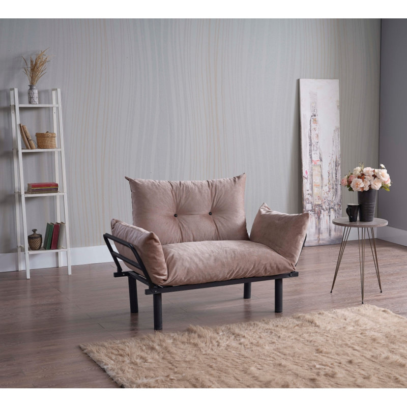 Causeuse Ewald, Microfibre / microsuède taupe