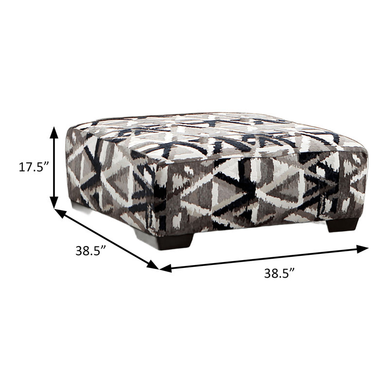 38.5" W Contemporary Ottoman, Multi