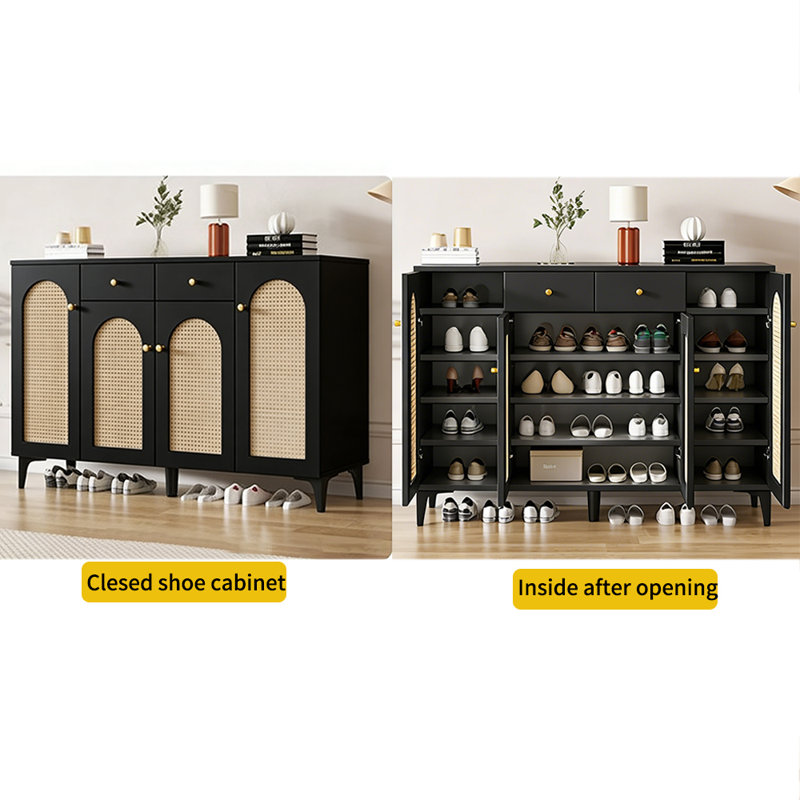 Armoire de rangement pour chaussures, H 41,34 po x l 55,12 po x P 13,78 po