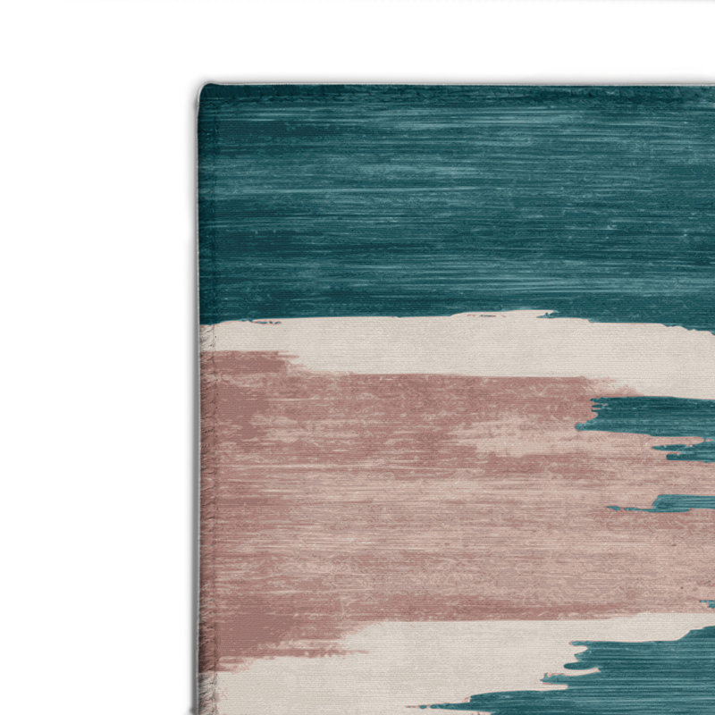 Tapis intérieur et extérieur bleu Watercolor, Rectangulaire 8 pi x 10 pi