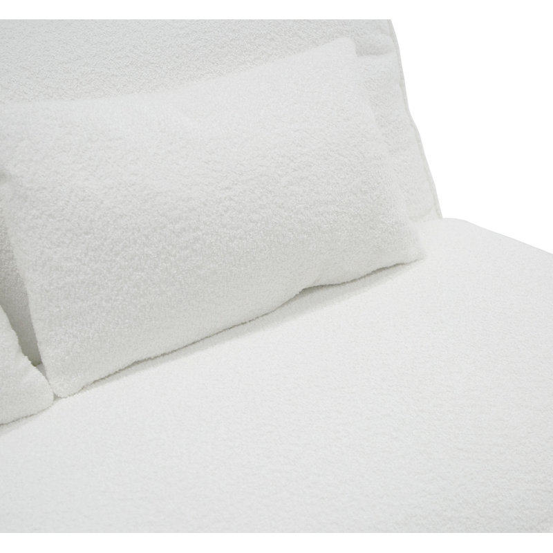 Canapé modulaire 2 pièces Alston, Polyester blanc