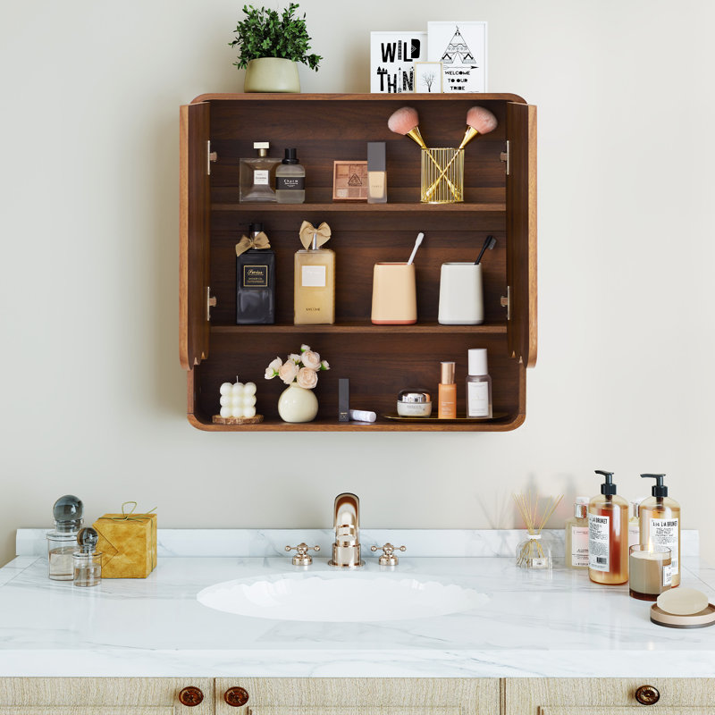 Wall Bathroom Cabinet, Walnut