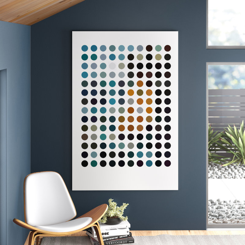 «Modern Art - Earthy Dots», impression, Toile, H 40 po x l 26 po x P 1,5 po