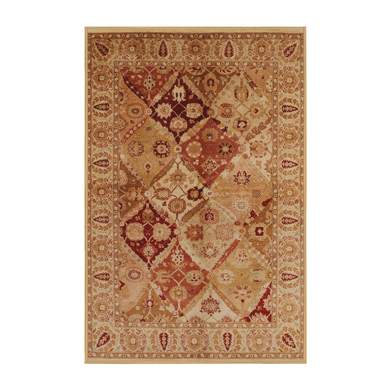 Tapis oriental brun / rouge Ristro, Rectangle 5 pi x 7 pi
