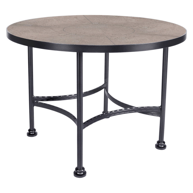 Classico Outdoor Round Dining Table, Summit Gray, 42" W x 42" L x 29.75" H, Graphite