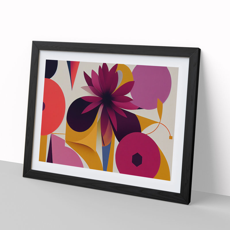 Spirited Abstract Flowers - Framed Print