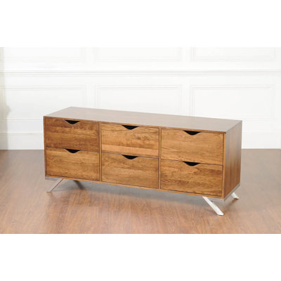Lake Shore Solid Wood 72'' W 6 - Drawer Dresser