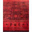 Overdyed Hand-Knotted Wool Modern-Contemporary Red Area Rug 9' 1" x 12' 1"