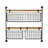 3 Piece Metal Accent Shelf with Hooks
