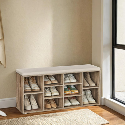 Adara Linen Blend Upholstered Storage Bench