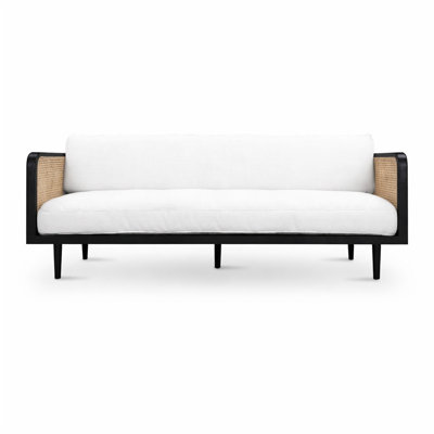 Rattan Sofa Black Stain
