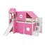 Lit mezzanine simple spacieux comprenant une tente ludique et une tour