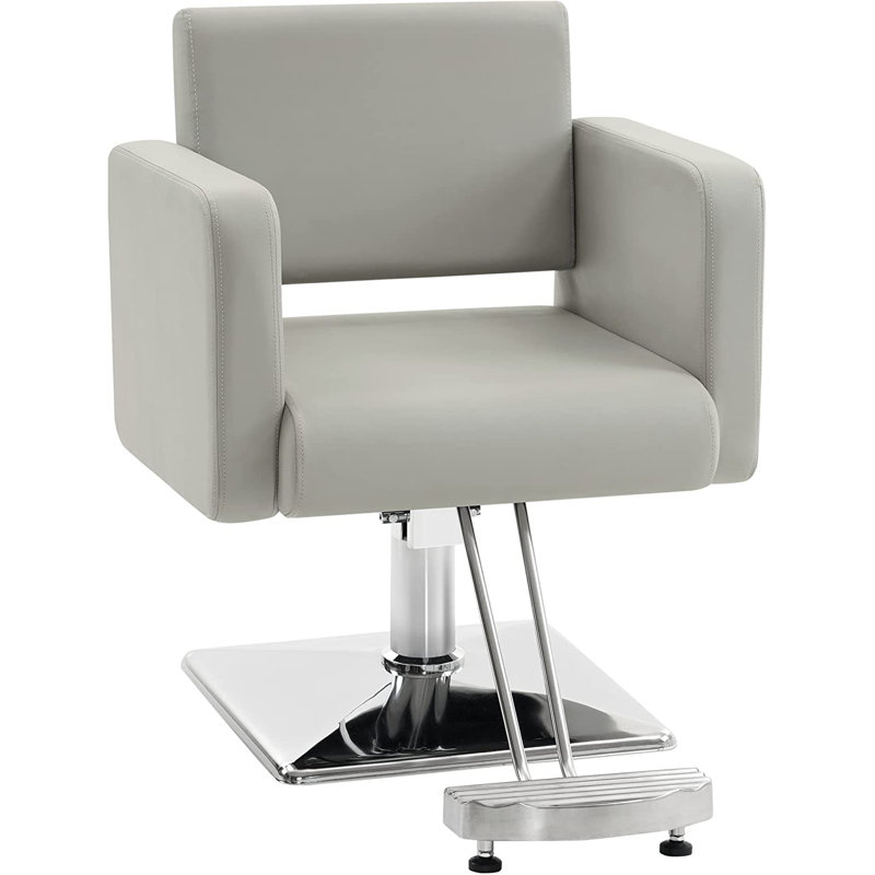 Fauteuil de coiffeur à pompe hydraulique Ixchell, Gris