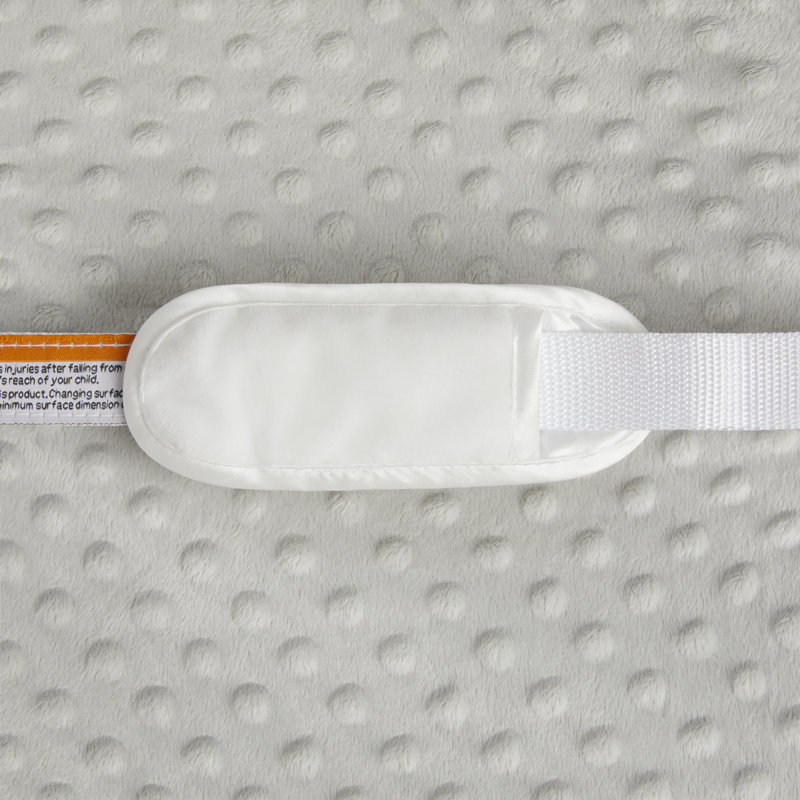 Graco Gray and White Oval Contoured Changing Pad with Cover