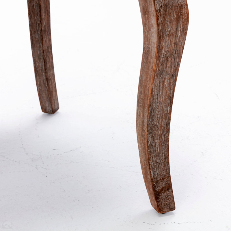 A&a furniture ultra side dining chairs | set of 2 | thickened fabric, solid wood legs | bronze nailhead, Brown