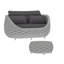 Ensemble de 2 pièces de canapé d'extérieur en aluminium thermolaqué tissé à la main avec table basse-914883151-914883142-913978125