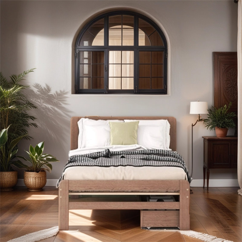 Lit standard simple avec rangement Wylean