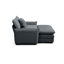 Siège profond simple, repose-pieds, velours côtelé gris, style rétro, tissu de haute qualité, design ergonomique, confort nuage, coussin décoratif doux, combinaisons flexibles, velours côtelé facile à assembler