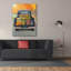  «Fall Bounty 3 Truck Navy» par James Wiens, art mural sur toile, 40 po x 54 po-1436368209