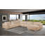 Canapé modulaire beige en cuir véritable 8 pièces faisant face à droite avec 2 fauteuils inclinables électriques et appuis-tête réglables-130817934-130817940