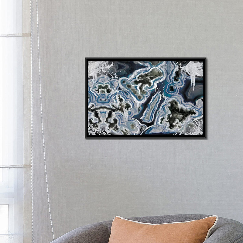 Royal Royal Geode, impression sur toile tendue, H 18 po x l 26 po x P 1,5 po, Toile avec cadre noir, Pas de tapis