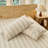 Striped Bed Sheet Set 4 Pieces Soft Washed Cotton 1 Flat Sheet 1 Fitted Sheet 2 Pillowcases-126183512-126183509