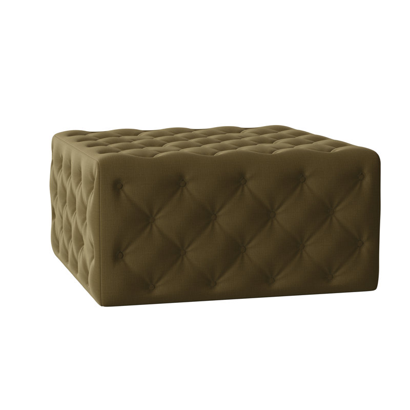 Liv Upholstered Ottoman, Highlander Olive