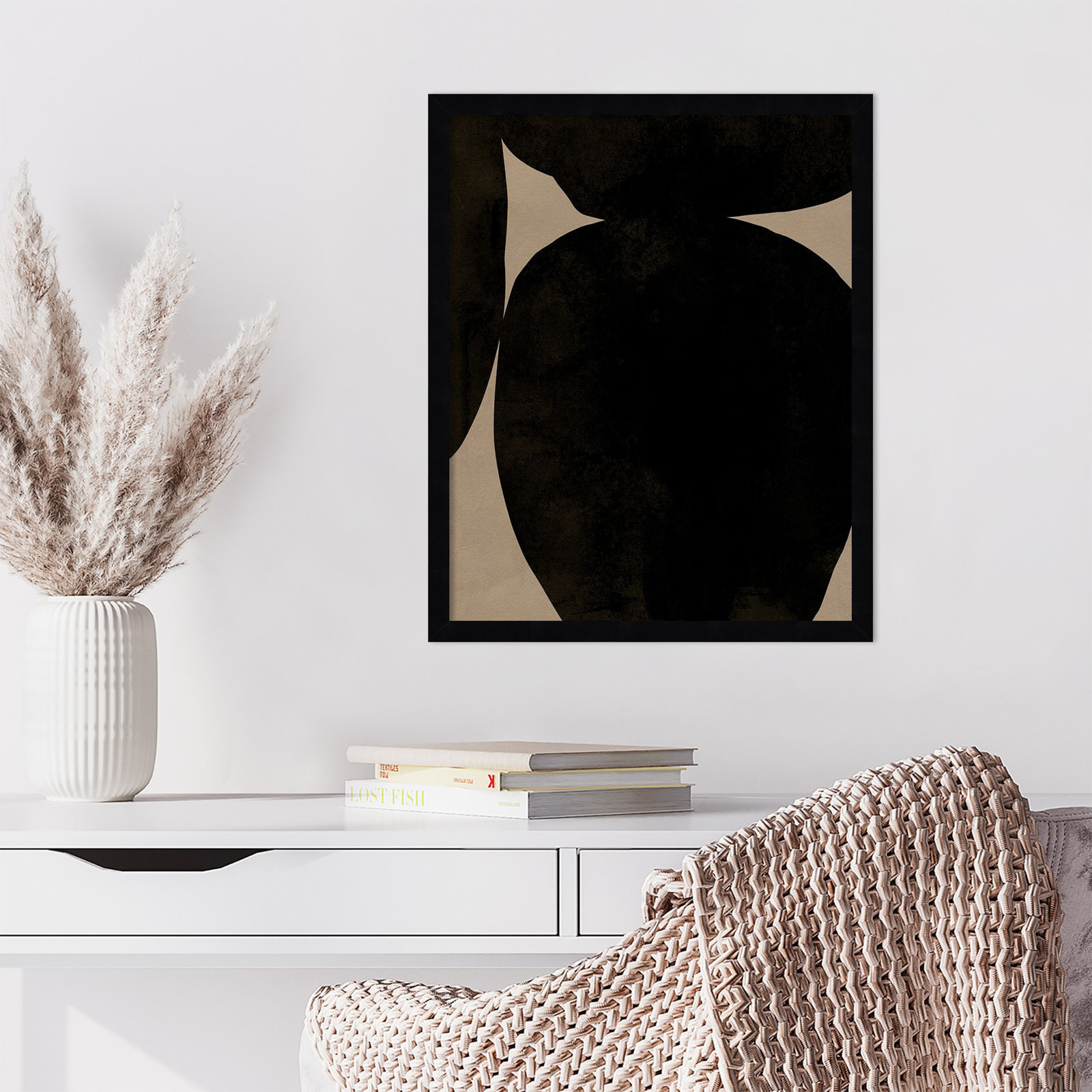 Heirloom Orbs II by Jacob Green, Black, 21" H x 17" W x 1" D