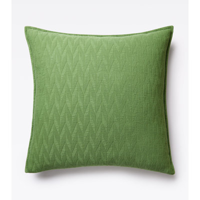 Cotton Matelassé Herringbone Euro Sham in Sand