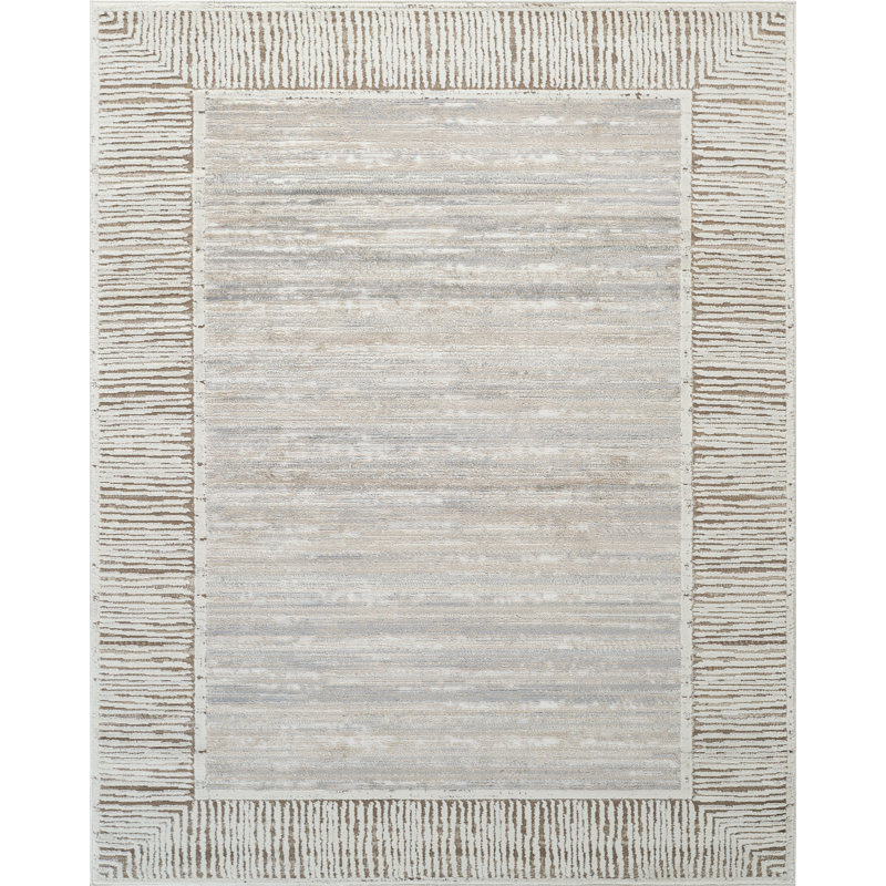 Isborne Power-Loomed High-Low Area Rug, Beige/Gray, Rectangle 7'10" x 10'1"