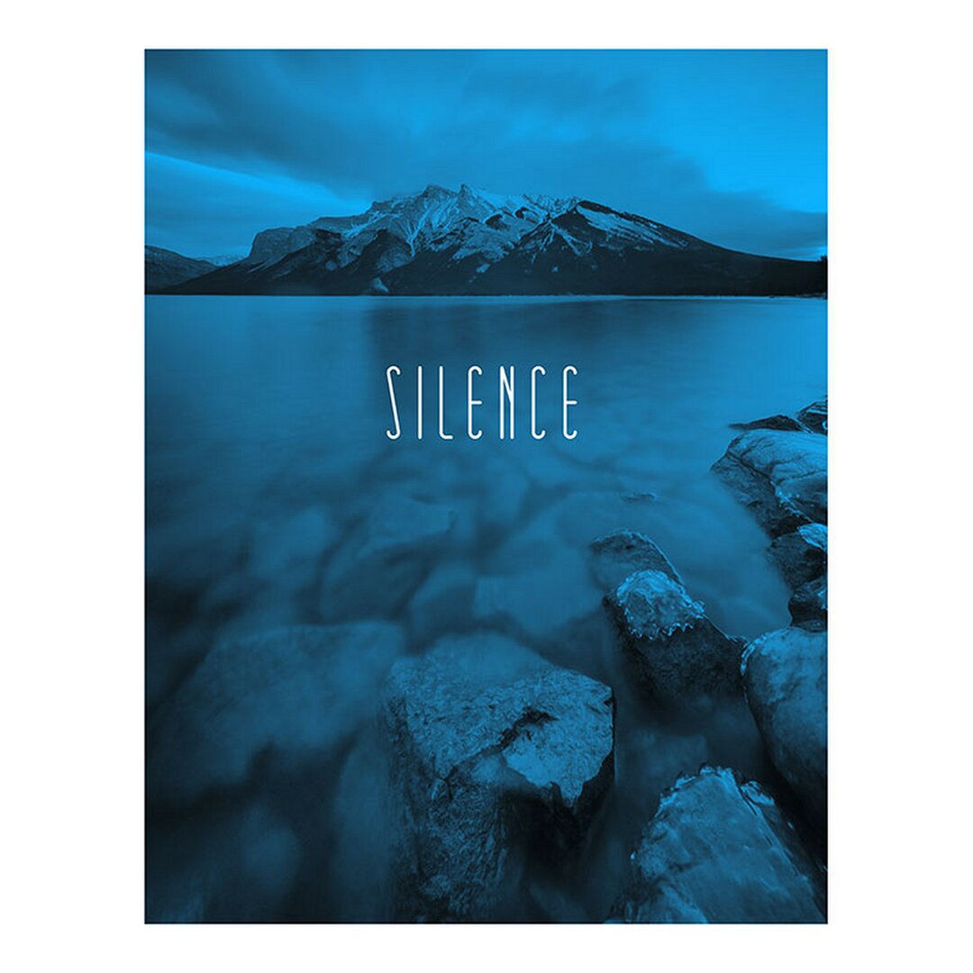 Poster Silence Lake in Blau